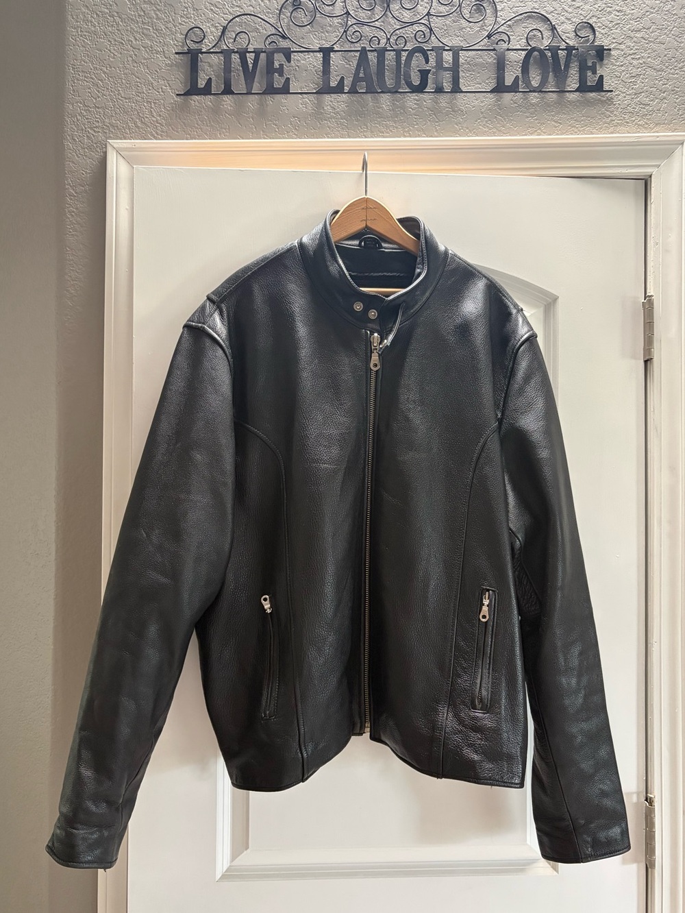 XXL Premium Leather Bomber/Biker Jacket for Men